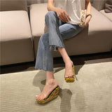 Platform Heels for Women High Heel Fish Mouth Wedge Sandals