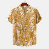 Camp Collar Shirt Printed Short Sleeve Shirt