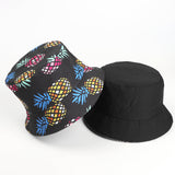 Bucket Hat Fishing Cap Cotton Print Fisherman Hat Fruit Print Fashion Casual