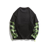 Crew Neck Sweatshirts for Men Men's Autumn Retro round Neck Sweater Men's Hip Hop Print Loose