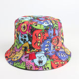 Bucket Hat Fishing Cap Cotton Print Fisherman Hat Fashion Sun Shade Bucket Hat
