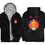 Squid Game Costume Hoodie Casual Thickened Zipper Sweater