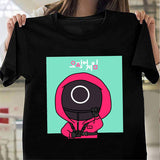 Squid Game Costume Peripheral round Six Printed Cute Short Sleeve T-shirt