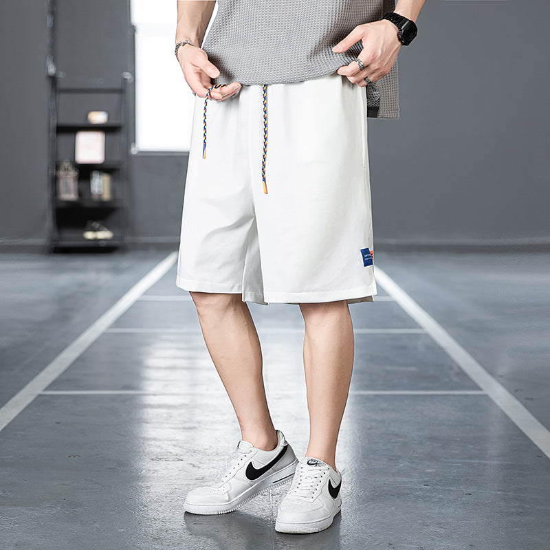 Men White Shorts Men's Summer Loose Casual