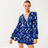 Coachella Music Festival Outfits V-neck Leopard Print Backless Dress