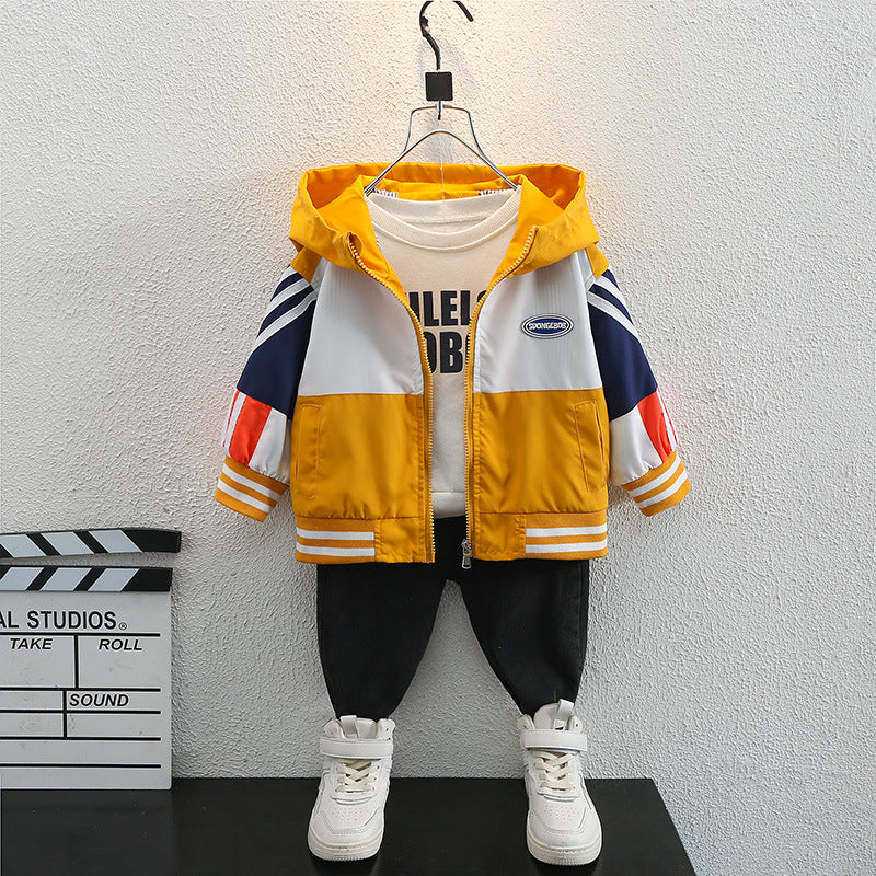 Toddler Boys Jackets Boys' Coat Spring and Autumn Fashion Hooded
