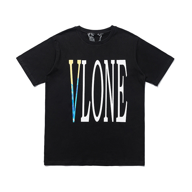 Vlone Mexico Shirt Men'S Casual Loose Large Size Short Sleeve Men And Women