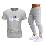Vlone T Shirts & Pants 2 Piece Set Summer Men'S Short Sleeve T-Shirt Loose Leisure Sports