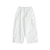 Man Fall Outfis Vintage Solid Color Loose Straight Cargo Pants Men's Street Cool Button Casual Pants