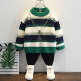 Toddler Boys Sweater Boys' Sweater Striped Sweater Spring and Autumn