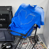 Men T-Shirts Printed Loose round Neck