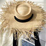 Straw Hat Summer Rough Brim Sun-Proof Temperament Beach Hat