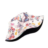 Bucket Hat Fishing Cap Cotton Print Fisherman H Butterfly Print Cartoon Sun Hat