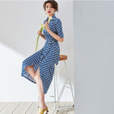 Gloria Vanderbilt Elegant Stretch Acetate Knitted Printed Dress