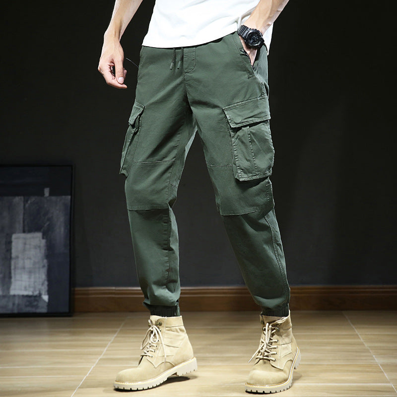 Cuffed Cargo Pants Autumn Leisure Men's Loose