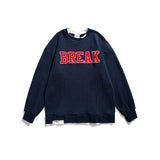 Crew Neck Sweatshirts for Men Men's Clothing Autumn Trendy Letters Embroidered Crew Neck Sweater Men's Casual Top