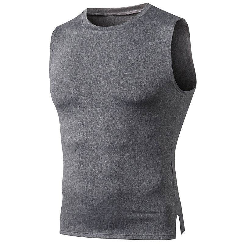 Moisture Wicking Tank Top Fitness Vest round Neck Waistcoat