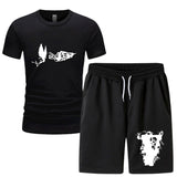 Vlone T Shirts & Shorts 2 Piece Set Men'S Summer Sports Fitness Casual Shorts Suit