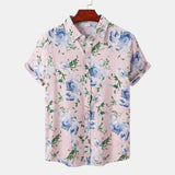 Camp Collar Shirt Short Sleeve Shirt Floral