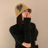 Women Bucket Hat Love Patch Sunshade