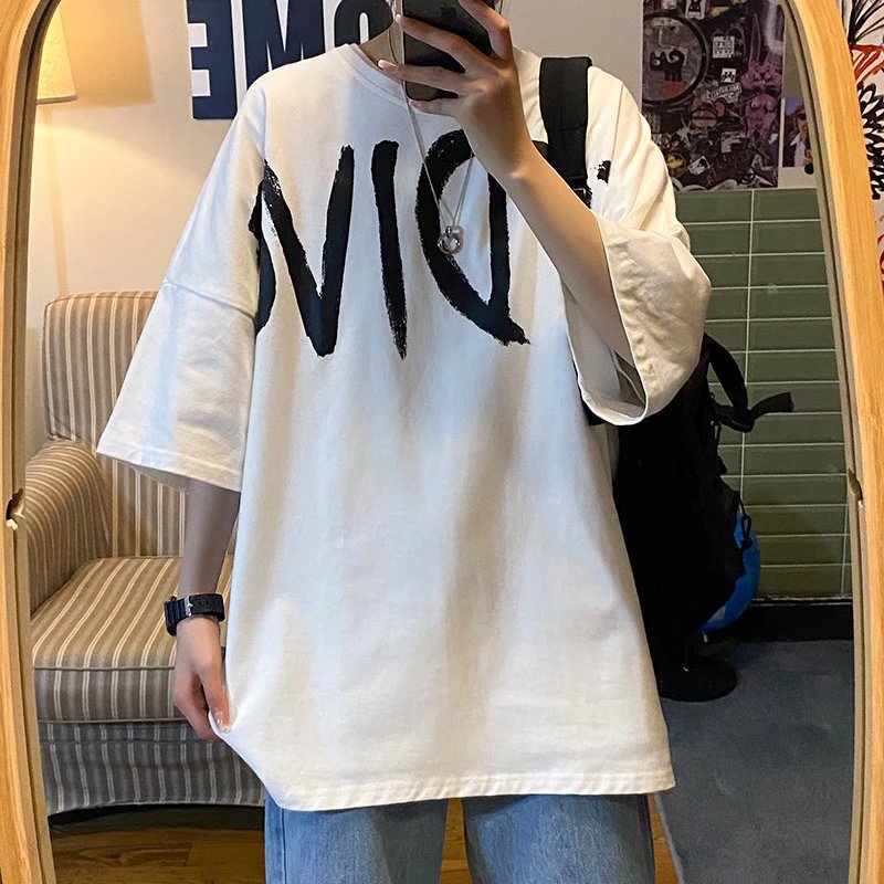 Men T-shirt Loose and Simple Bottoming Shirt