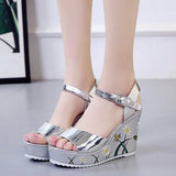 High Heels Slides Summer Buckle High Heel Sandals