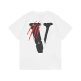 Vlone Tshirt Spring Summer Trendy Plus Size Retro Sports Short Sleeve
