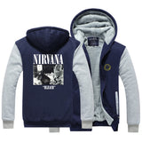 Nirvana Hoodie Nietou Band European And American Rock Band Sweater Coat Hoodie Zipper Clothes Peripheral Velvet Thickened