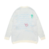 Men Sweater Letter Brocade Sweater Men's Trendy Pullover