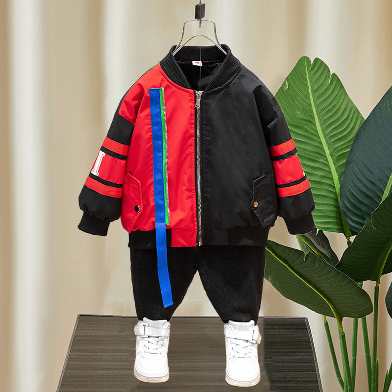 Toddler Boys Jackets Boys' Coat Spring and Autumn Clothing Baseball Uniform Jacket