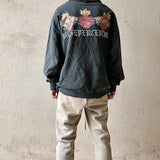 Nirvana Hoodie False Perception Jesus Heart Print Distressed Loose Hooded Sweater