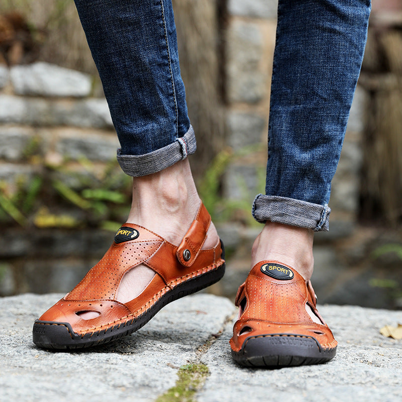 Men's Sandals Indoor and Outdoor Beach Sandals Sport Flip Flops Comfort Casual Sandal Summer Men's Driving Outdoor Wear Beach Shoes