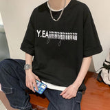 Men T-Shirts Loose Half Sleeve Printing