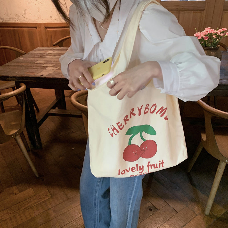 Strawberry Bags Illustration Schoolbag Shopping Bag Female