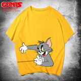 Tom And Jerry T Shirt Cat And Mouse Loose Half Sleeve