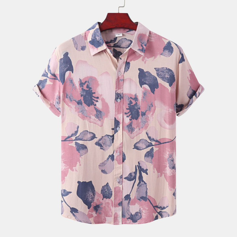 Camp Collar Shirt Floral Short Sleeve Shirt