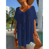 Coachella Music Festival Outfits Summer Loose Pullover Sun Protection Knitted Beach Cover-up