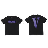 Vlone T Shirt Loose Men'S And Women'S Reflective T-Shirt Summer