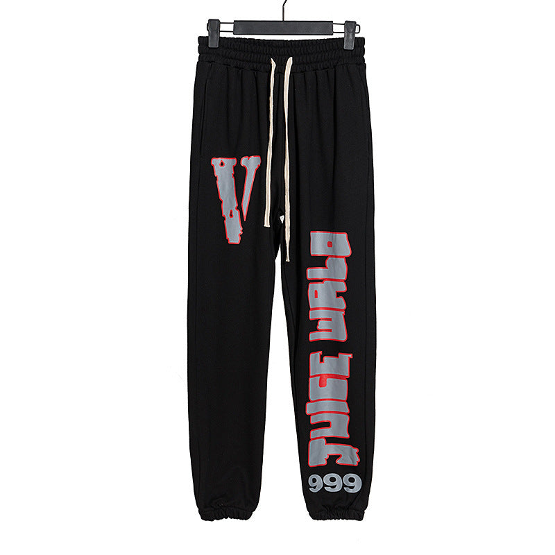 Vlone Pant Hip Hop Large V Printed Men'S And Women'S Sweatpants Trousers