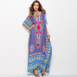 Gypsy Style Dresses plus Size Printed Casual Fashion Robe Beach Dress