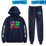 Never Broke Again Hoodie Hoodie Ankle Banded Pants Casual Suit