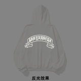 Kanye West Sunday Service Hoodie Autumn And Winter Distressed Reflective Loose Hooded Sweater
