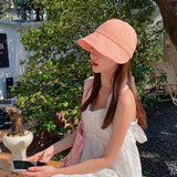 Women Bucket Hat Sun-Proof Peaked Cap