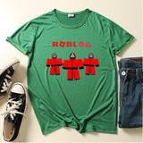 Squid Game Costume Short Sleeve plus Size T-shirt Top for Men and Women
