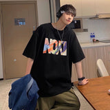 Men T-Shirts Loose Printed Half Sleeve