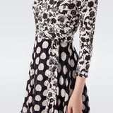 Gloria Vanderbilt Printed 3/4 Sleeves One-Piece Dress