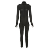 Fall Women's Clothing Sexy Cutout High Waist Tight Leisure Sports Fitness One-Piece Trousers for Women