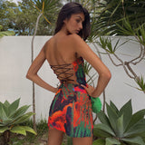 Music Festivals Rave Outfits Dress Summer Women's Fashion Sexy Slim Print Dress