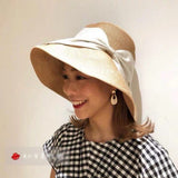 Straw Hat Bow Sun-Shade Fisherman Hat Women
