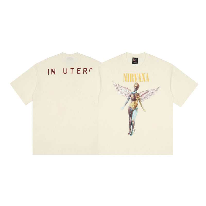 Nirvana T Shirt Nirvana Band Angel Vintage Kanye Same Loose